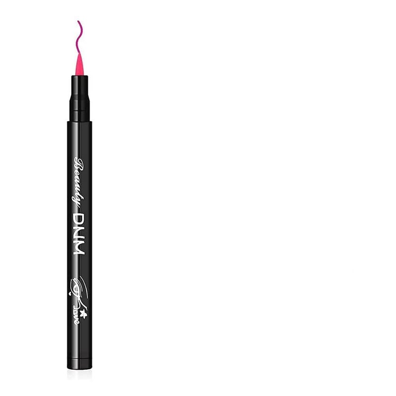 DNM Cat Eye Makeup Waterproof Neon Colorful Liquid Eyeliner Pen Make Up Comestics Long-lasting Black Eye Liner Pencil Makeup Tools (pink) 1 - Image 1